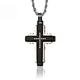 Original titanium steel carving diamond pattern pendant new cross necklace men's personality trend pendant